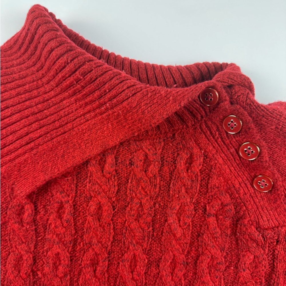 Croft & Barrow Rich Red Turtleneck Sweater - Picture 2 of 8